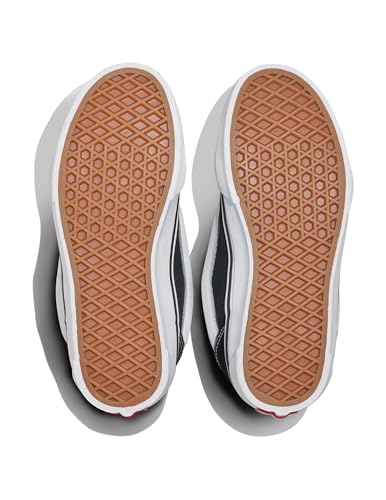 Vans Big Kids' Knu Skool Shoe | '90s Retro Puffy Low-Top Fashion Sneakers for Boys & Girls, Black/True White, 7