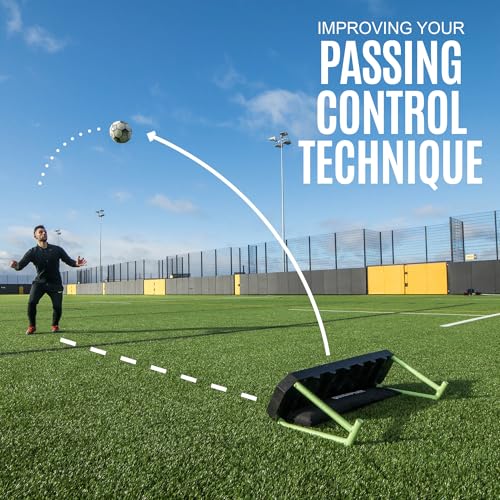 QuickPlay Replay Station 4-in-1 Soccer Rebounder Board - Portable Rebound Board for Backyard - Dual Surface, Dual Angle Soccer Passing Board for Passing & Reaction Skills - Soccer Training Equipment