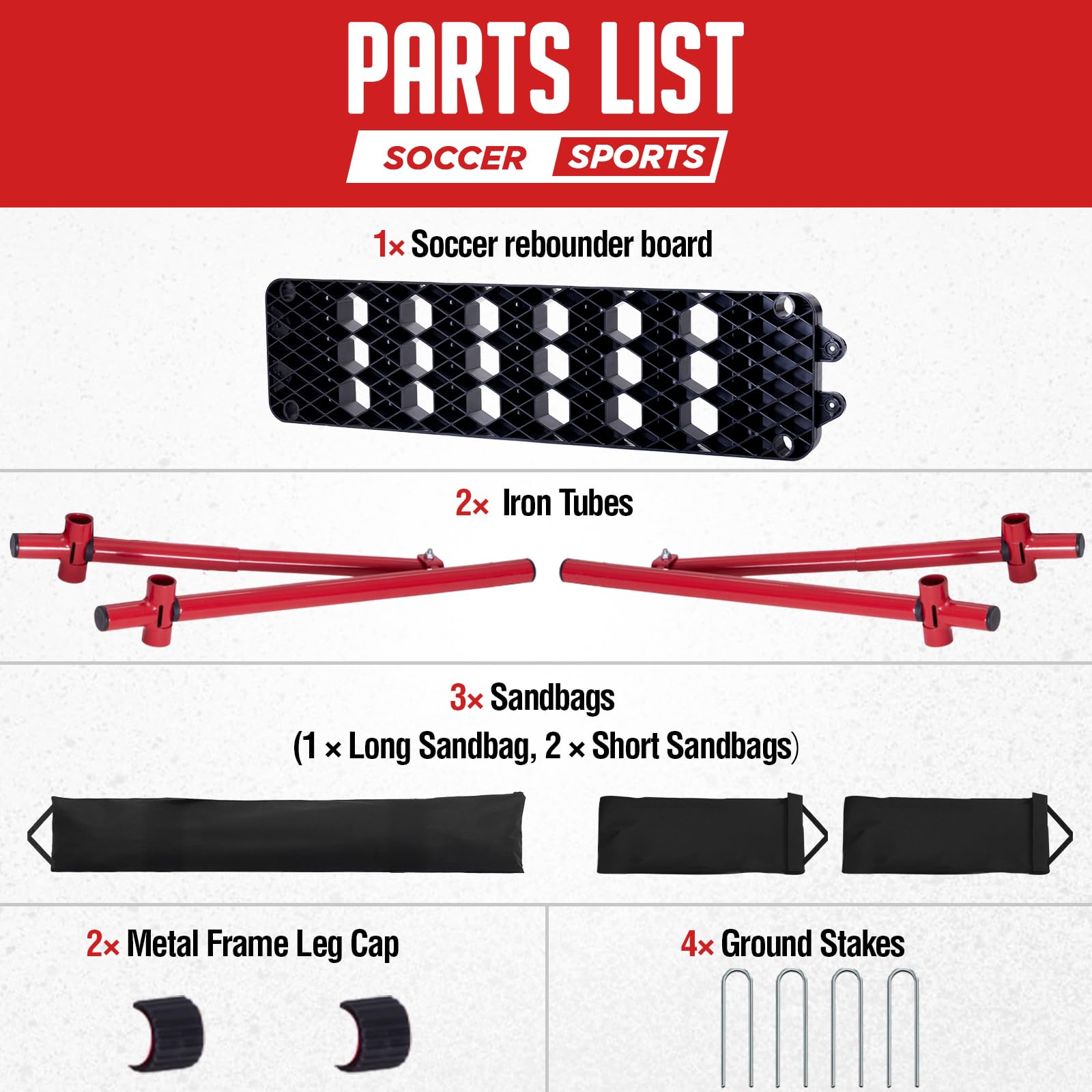 ZEALFEEL Soccer Rebounder Board, 6-in-1 Rebound Modes Portable Dual Surface Soccer Wall with 3 Adjustable Angles for Passing, Control & Reflex, Kick Back Wall Trainer Equipment for All Player Levels