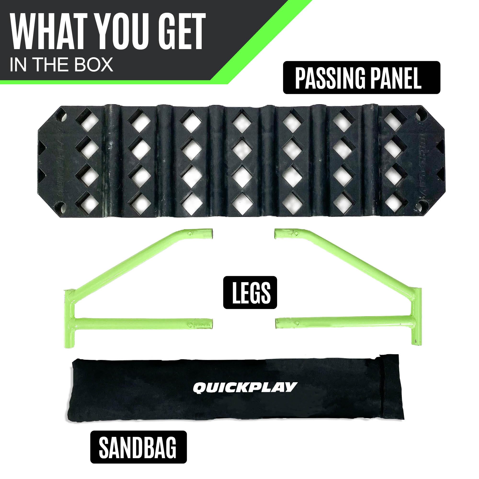 QuickPlay Replay Station 4-in-1 Soccer Rebounder Board - Portable Rebound Board for Backyard - Dual Surface, Dual Angle Soccer Passing Board for Passing & Reaction Skills - Soccer Training Equipment